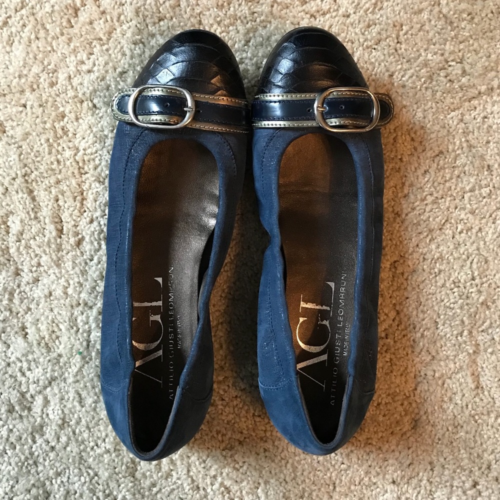 Blue AGL ballet flats